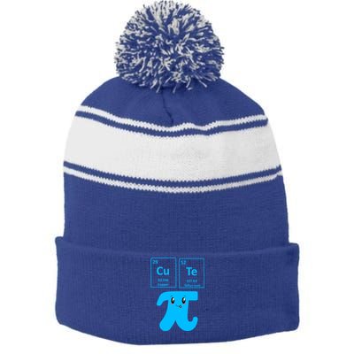 Cute Cutie Pi Pie Math Gift I Fun Math Geek Nerd Great Gift Stripe Pom Pom Beanie