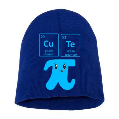 Cute Cutie Pi Pie Math Gift I Fun Math Geek Nerd Great Gift Short Acrylic Beanie