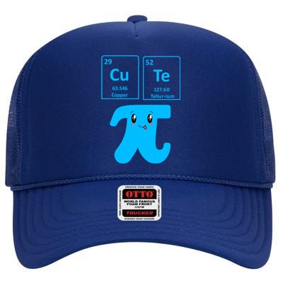 Cute Cutie Pi Pie Math Gift I Fun Math Geek Nerd Great Gift High Crown Mesh Back Trucker Hat