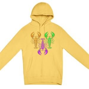 Carnival Costume Party Parade Crawfish Lover Gift Mardi Gras Premium Pullover Hoodie