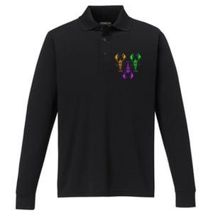 Carnival Costume Party Parade Crawfish Lover Gift Mardi Gras Performance Long Sleeve Polo