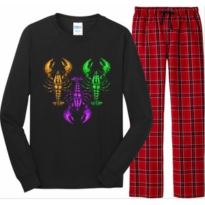 Carnival Costume Party Parade Crawfish Lover Gift Mardi Gras Long Sleeve Pajama Set