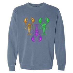 Carnival Costume Party Parade Crawfish Lover Gift Mardi Gras Garment-Dyed Sweatshirt