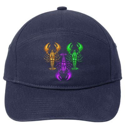 Carnival Costume Party Parade Crawfish Lover Gift Mardi Gras 7-Panel Snapback Hat