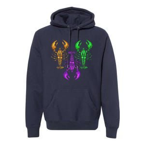 Carnival Costume Party Parade Crawfish Lover Gift Mardi Gras Premium Hoodie