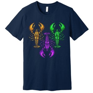 Carnival Costume Party Parade Crawfish Lover Gift Mardi Gras Premium T-Shirt