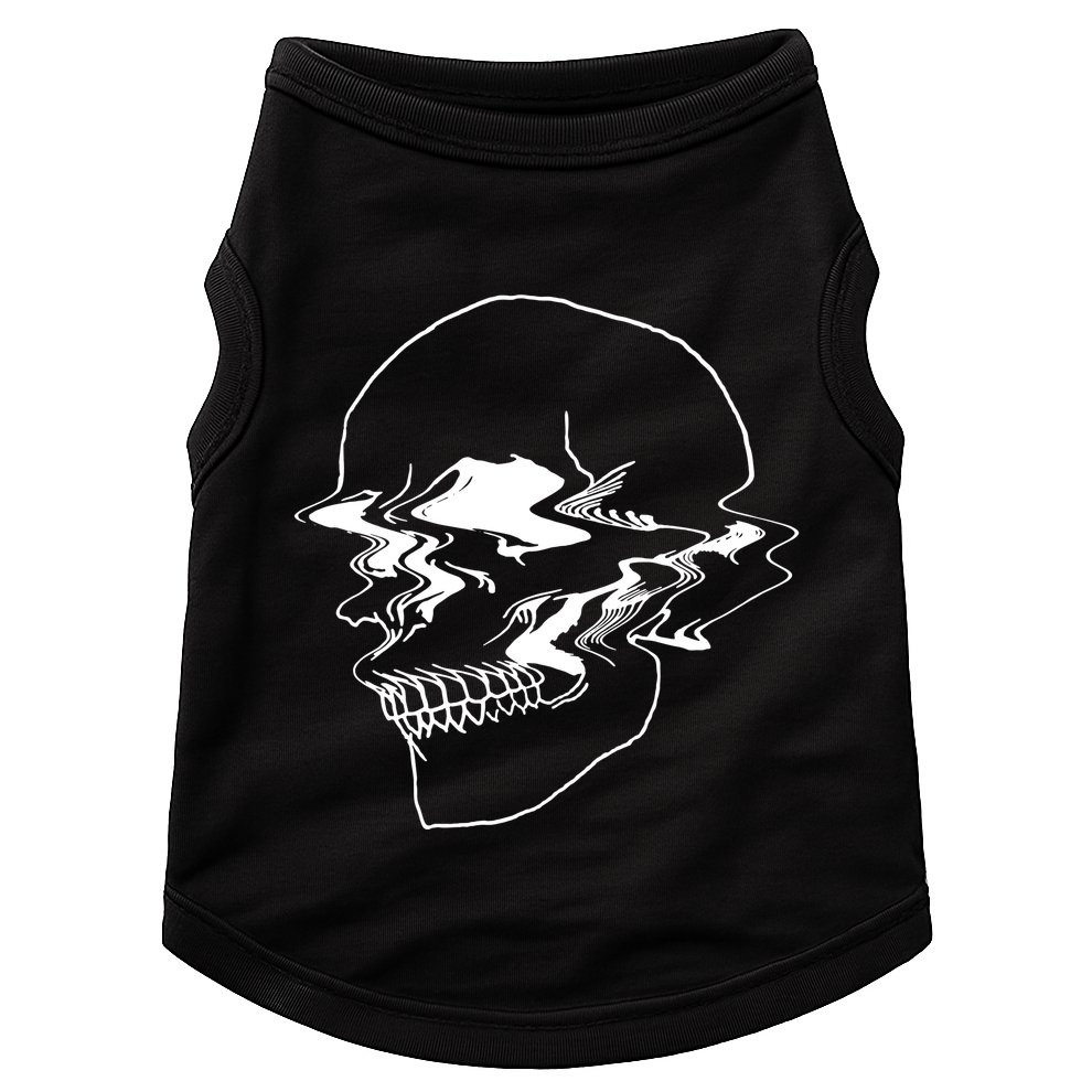 Creepy Cool Pastel Vaporwave Skull Doggie Tank