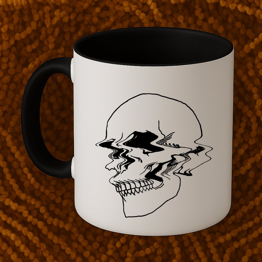 Creepy Cool Pastel Vaporwave Skull Mug