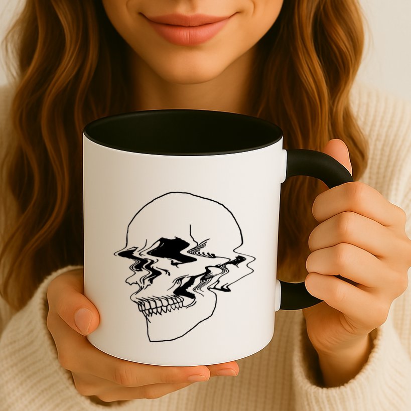 Creepy Cool Pastel Vaporwave Skull Mug