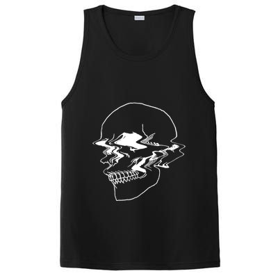 Creepy Cool Pastel Vaporwave Skull PosiCharge Competitor Tank