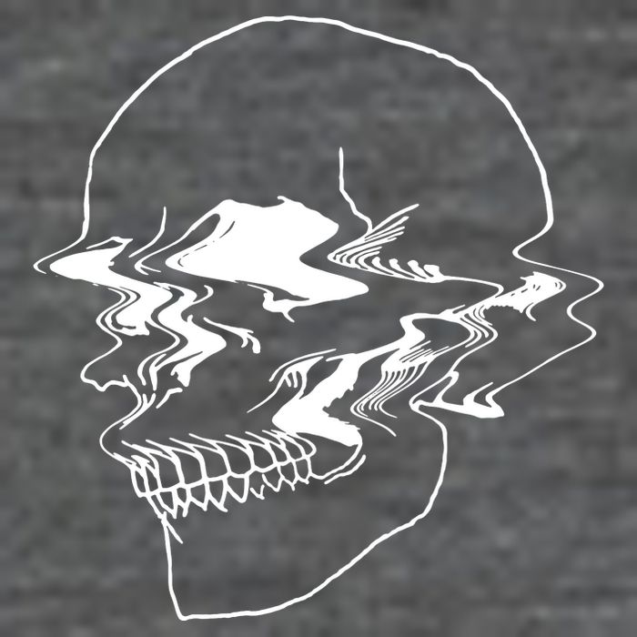 Creepy Cool Pastel Vaporwave Skull Button