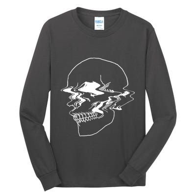 Creepy Cool Pastel Vaporwave Skull Tall Long Sleeve T-Shirt