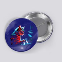 Cute Cat Playing Piano Music Lover Funny Musician Art Great Gift Button