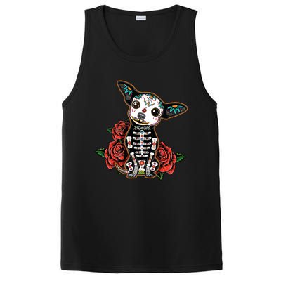 Calavera Chihuahua Playful Colorful Cute Dia De Los Muertos PosiCharge Competitor Tank