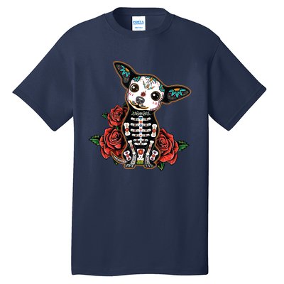 Calavera Chihuahua Playful Colorful Cute Dia De Los Muertos Tall T-Shirt