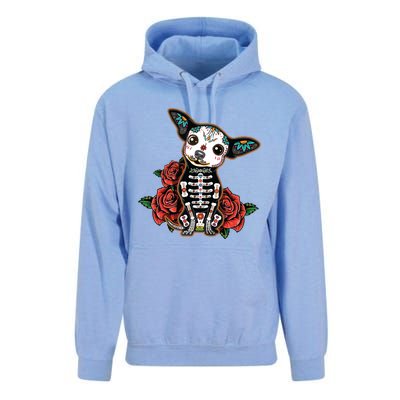 Calavera Chihuahua Playful Colorful Cute Dia De Los Muertos Unisex Surf Hoodie