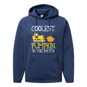 Cutest Coolest Pumpkin In The Patch Halloween Boys Gift Performance Fleece Hoodie