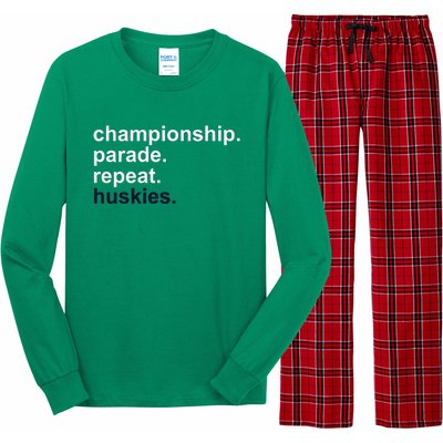 Cprh Championship Parade Repeat Huskies Long Sleeve Pajama Set