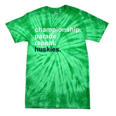 Cprh Championship Parade Repeat Huskies Tie-Dye T-Shirt