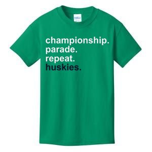 Cprh Championship Parade Repeat Huskies Kids T-Shirt