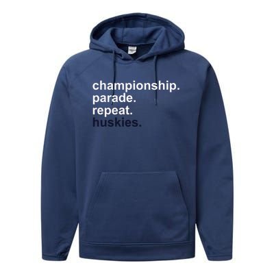 Cprh Championship Parade Repeat Huskies Performance Fleece Hoodie