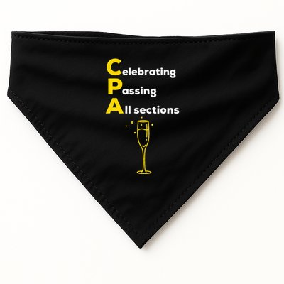 Cpa Celebrating Passing Test New Accountant Gift USA-Made Doggie Bandana