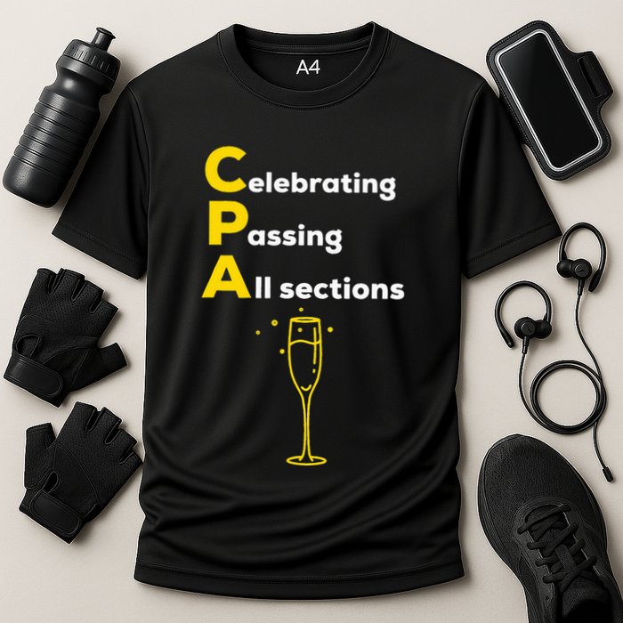 Cpa Celebrating Passing Test New Accountant Gift Cooling Performance Crew T-Shirt