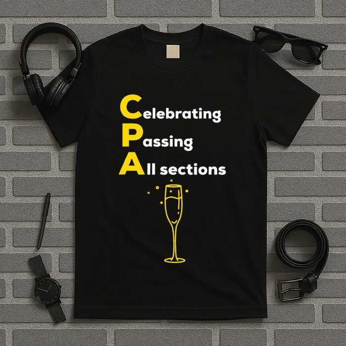 Cpa Celebrating Passing Test New Accountant Gift T-Shirt