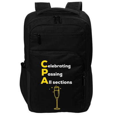 Cpa Celebrating Passing Test New Accountant Gift Impact Tech Backpack