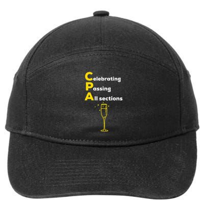 Cpa Celebrating Passing Test New Accountant Gift 7-Panel Snapback Hat