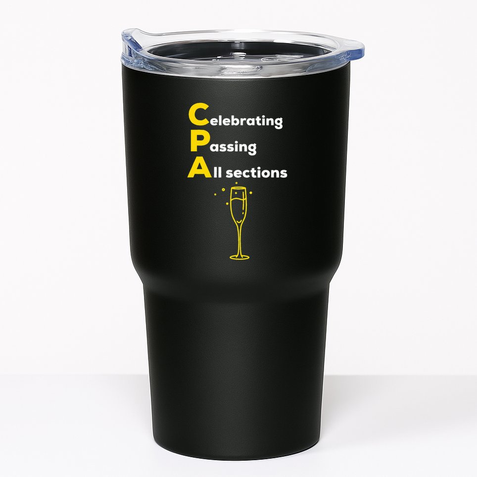 Cpa Celebrating Passing Test New Accountant Gift Tumbler