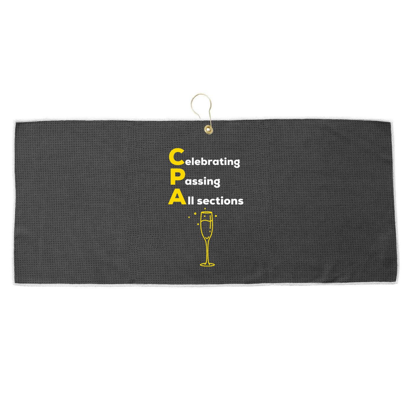 Cpa Celebrating Passing Test New Accountant Gift Large Microfiber Waffle Golf Towel