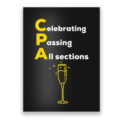 Cpa Celebrating Passing Test New Accountant Gift Poster