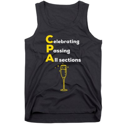 Cpa Celebrating Passing Test New Accountant Gift Tank Top