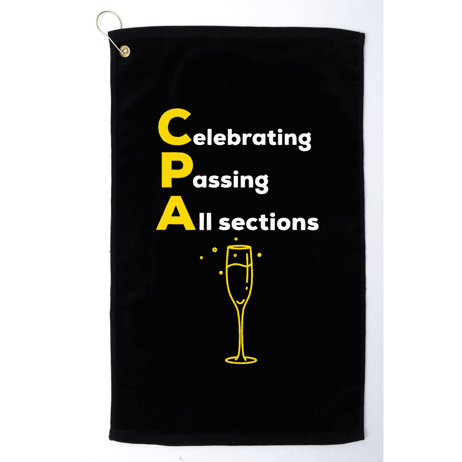 Cpa Celebrating Passing Test New Accountant Gift Golf Towel