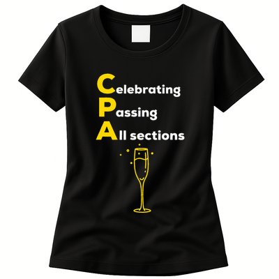 Cpa Celebrating Passing Test New Accountant Gift Womens T-Shirt