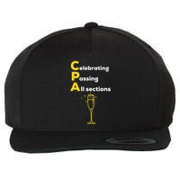 Cpa Celebrating Passing Test New Accountant Gift Wool Snapback Cap