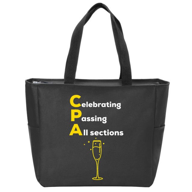 Cpa Celebrating Passing Test New Accountant Gift Zip Tote Bag