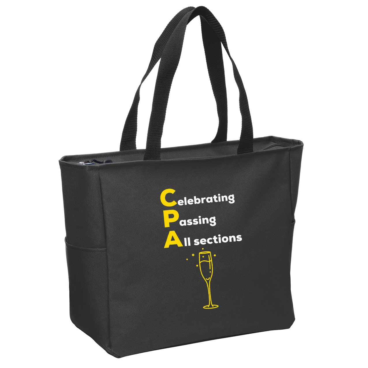 Cpa Celebrating Passing Test New Accountant Gift Zip Tote Bag