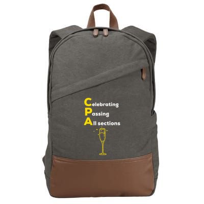 Cpa Celebrating Passing Test New Accountant Gift Cotton Canvas Backpack