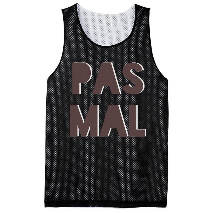 Chic Cute Pas Mal Not Bad Saying French Travel Language Mesh Reversible Basketball Jersey Tank