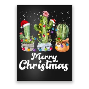 Cactus Christmas Pj Costume Design Party Plant Lovers Poster