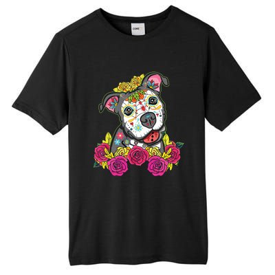 Cute Calavera Perro Dia De Los Muertos Halloween Dog Tall Fusion ChromaSoft Performance T-Shirt