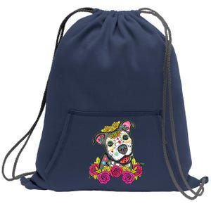 Cute Calavera Perro Dia De Los Muertos Halloween Dog Sweatshirt Cinch Pack Bag