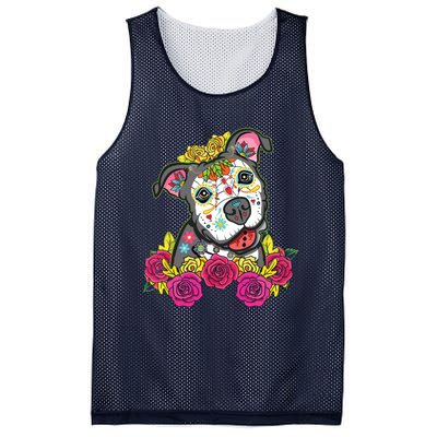 Cute Calavera Perro Dia De Los Muertos Halloween Dog Mesh Reversible Basketball Jersey Tank