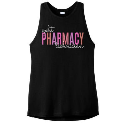 Cpht Certified Pharmacy Technician Tech Teams Medication Ladies PosiCharge Tri-Blend Wicking Tank