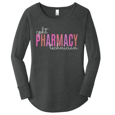 Cpht Certified Pharmacy Technician Tech Teams Medication Women's Perfect Tri Tunic Long Sleeve Shirt