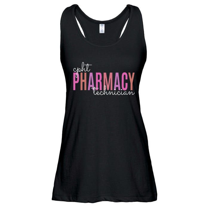 Cpht Certified Pharmacy Technician Tech Teams Medication Ladies Essential Flowy Tank