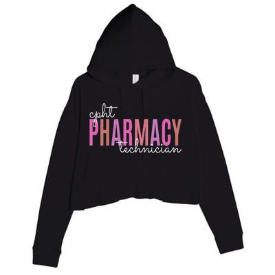 Cpht Certified Pharmacy Technician Tech Teams Medication Crop Fleece Hoodie