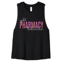 Cpht Certified Pharmacy Technician Tech Teams Medication Women's Racerback Cropped Tank